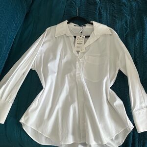 White Button-Up Shirt Zara
